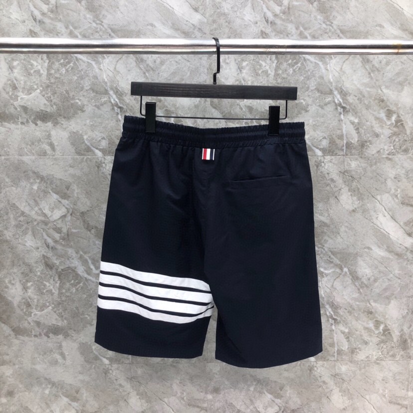 THOM BROWNE Classic Four-Bared Sandal Shorts in Gray, Tibetan Cyan, White, and Orange – Product Code 1-5 - 图片 9
