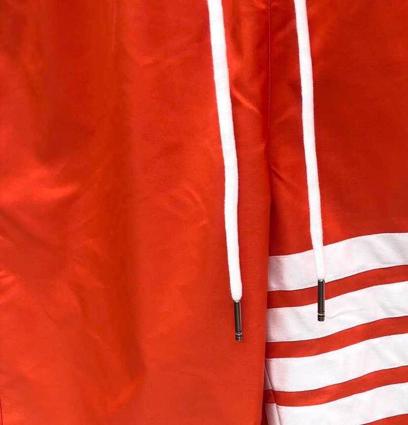 “THOM BROWNE Classic Four-Bared Sandal Shorts in Gray, Tibetan Cyan, White, and Orange – Code 1-5” - 图片 7