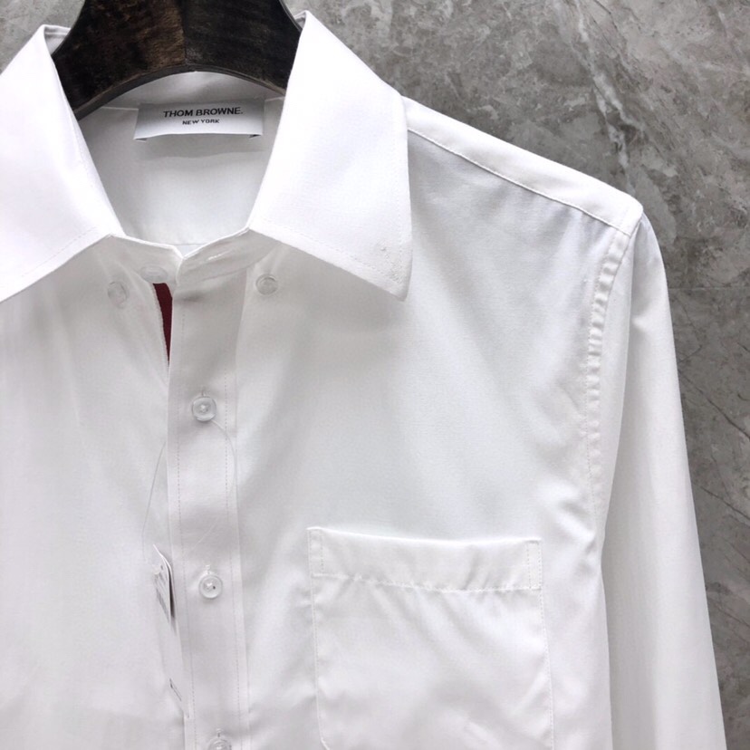 P480 THOM BROWNE Tom Brown, CS-based long-sleeve shirt, n colour: white code: 0-4 - 图片 3