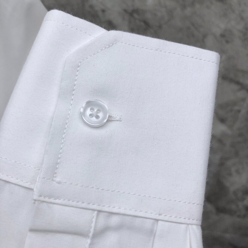 P480 THOM BROWNE Tom Brown, CS-based long-sleeve shirt, n colour: white code: 0-4 - 图片 7