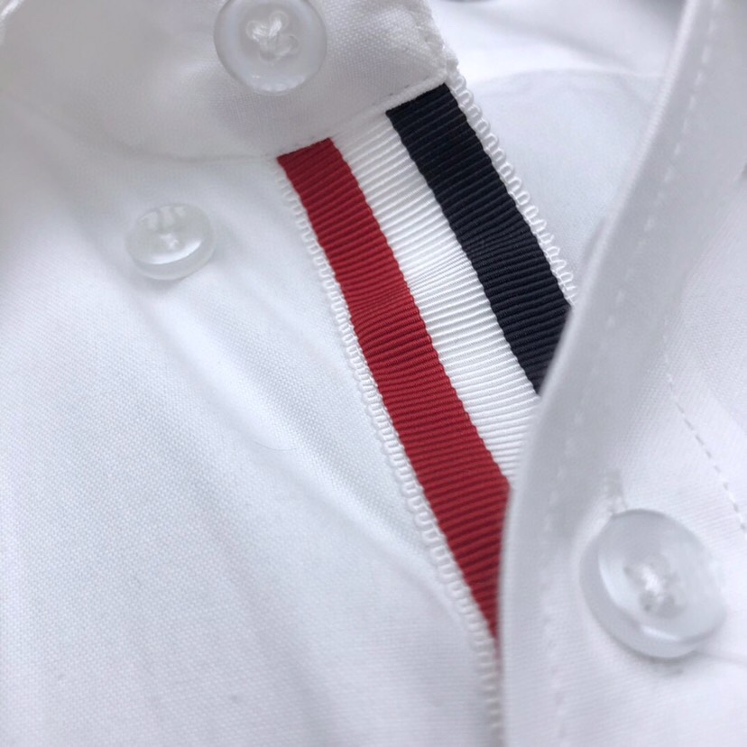 P480 THOM BROWNE Tom Brown, CS-based long-sleeve shirt, n colour: white code: 0-4 - 图片 5