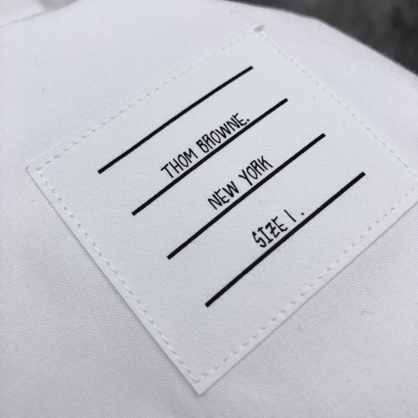 THOM BROWNE White Silk Double-Weave Long-Sleeve Shirt – Height Required - 图片 5