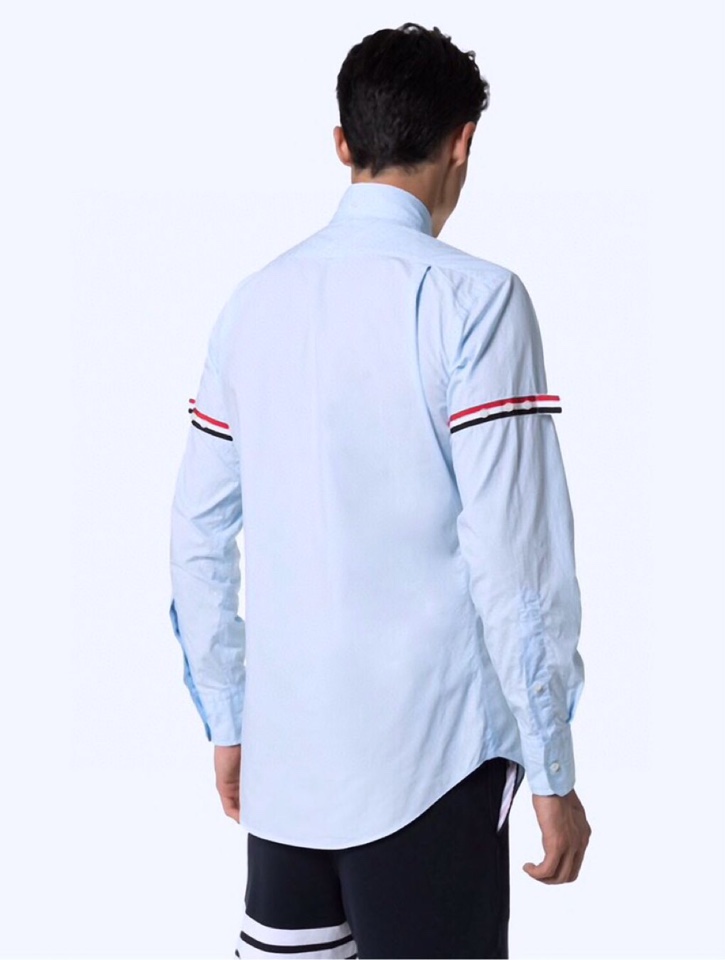 THOM BROWNE White Silk Long-Sleeve Shirt – Size Needed - 图片 3