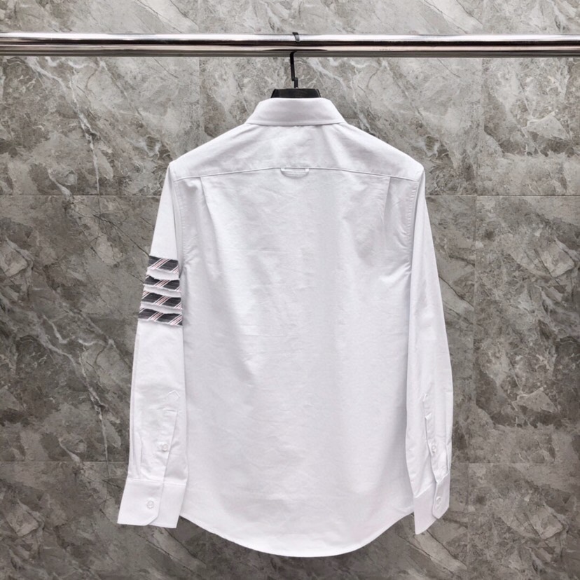 “THOM BROWNE White TB Sweet Long-Sleeve Shirt (Code 0-4)” - 图片 9