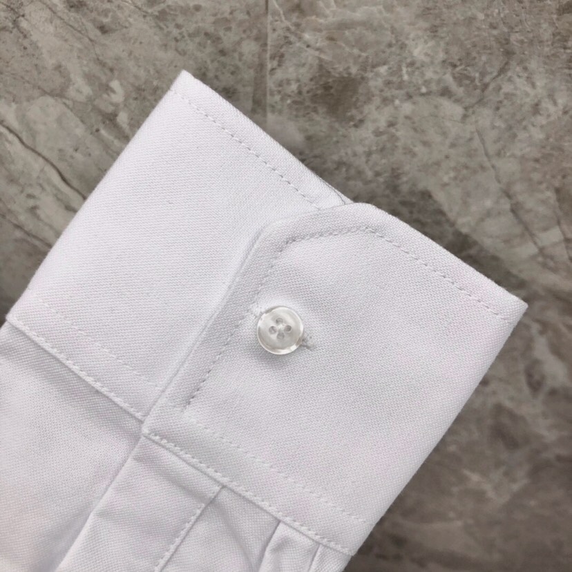 “THOM BROWNE White TB Sweet Long-Sleeve Shirt (Code 0-4)” - 图片 7