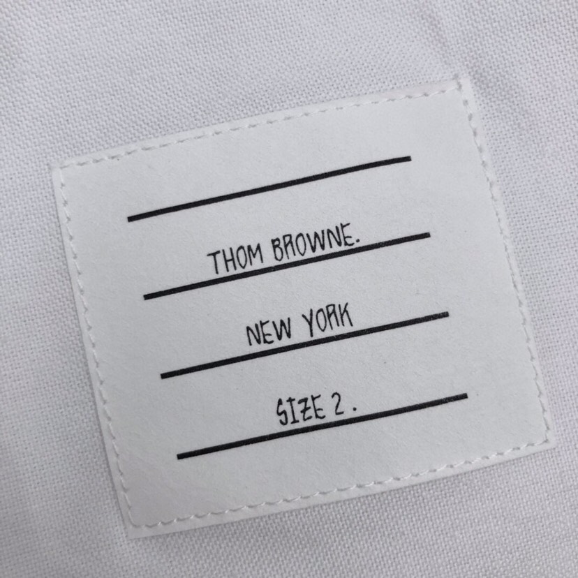 “THOM BROWNE White TB Sweet Long-Sleeve Shirt (Code 0-4)” - 图片 8