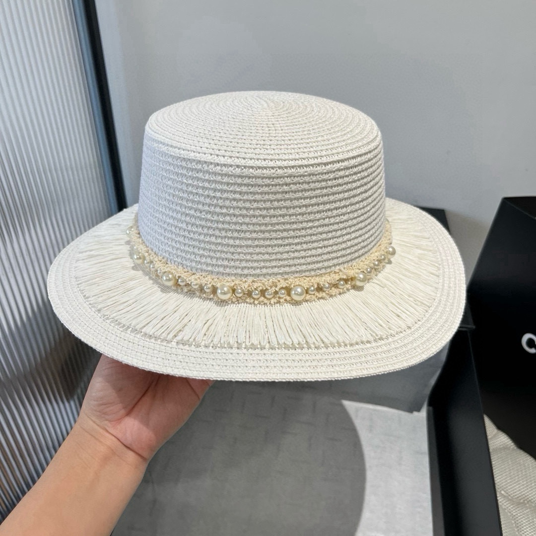 🆕

Chanel香奈儿新款平顶草帽，头围57cm