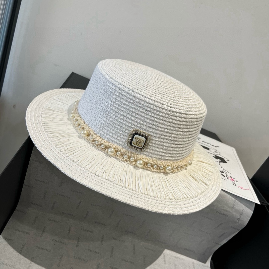🆕

Chanel香奈儿新款平顶草帽，头围57cm
