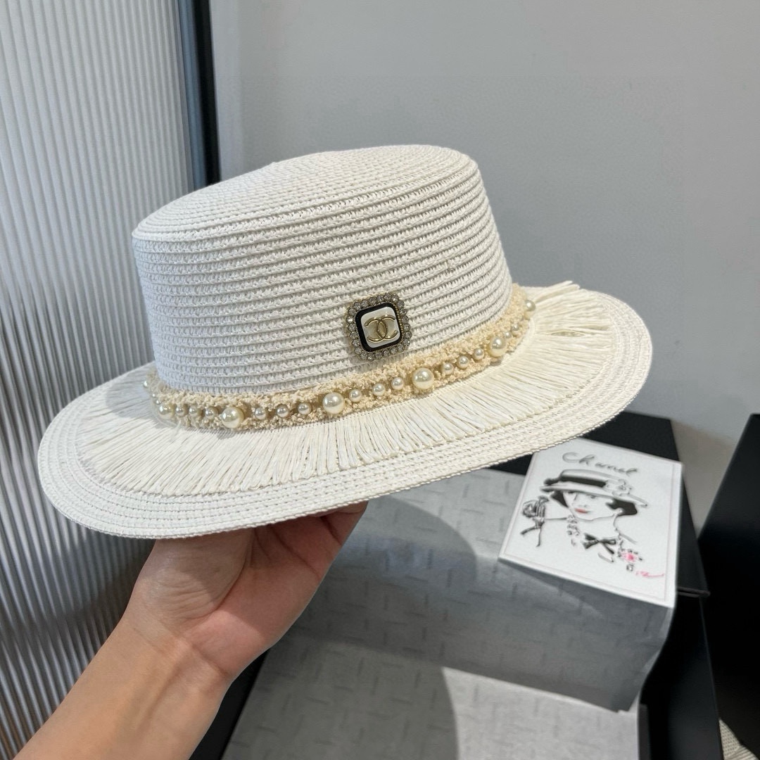 🆕

Chanel香奈儿新款平顶草帽，头围57cm