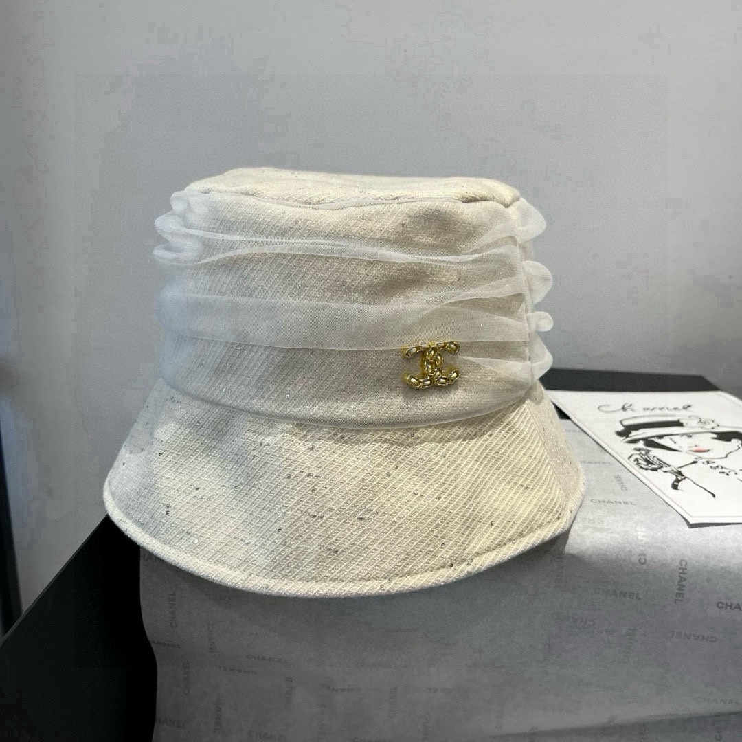 🆕

香奈儿新款遮阳渔夫帽、防紫外线布帽，可折叠头围57cm