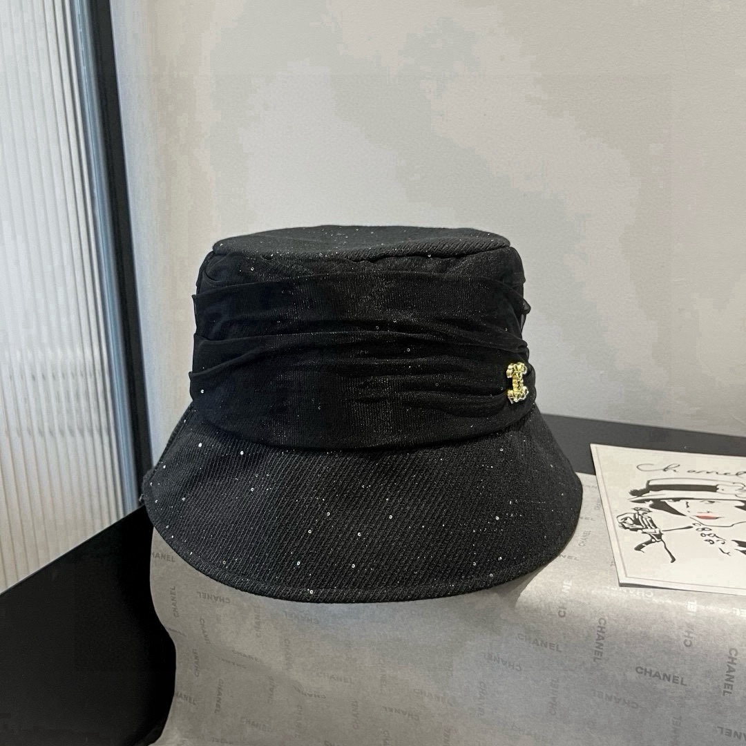 🆕

香奈儿新款遮阳渔夫帽、防紫外线布帽，可折叠头围57cm
