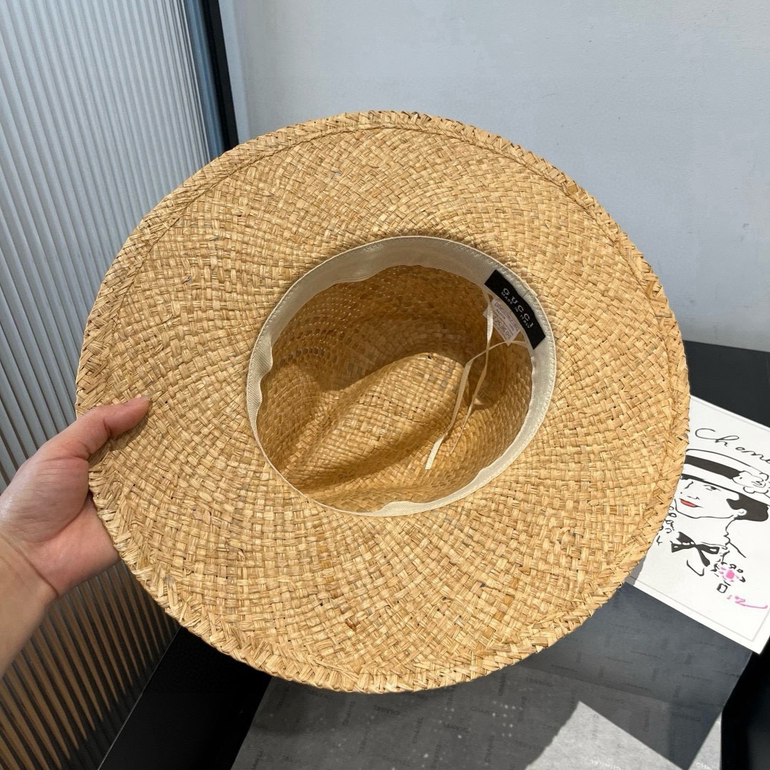 🆕

古奇新款礼帽，遮阳草帽，头围57cm