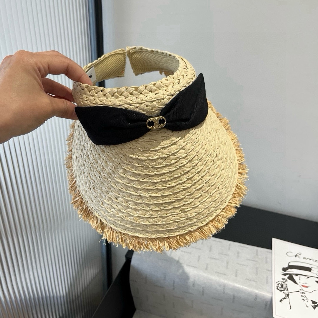 🆕

Celine赛琳新款草帽，空顶蝴蝶结遮阳帽