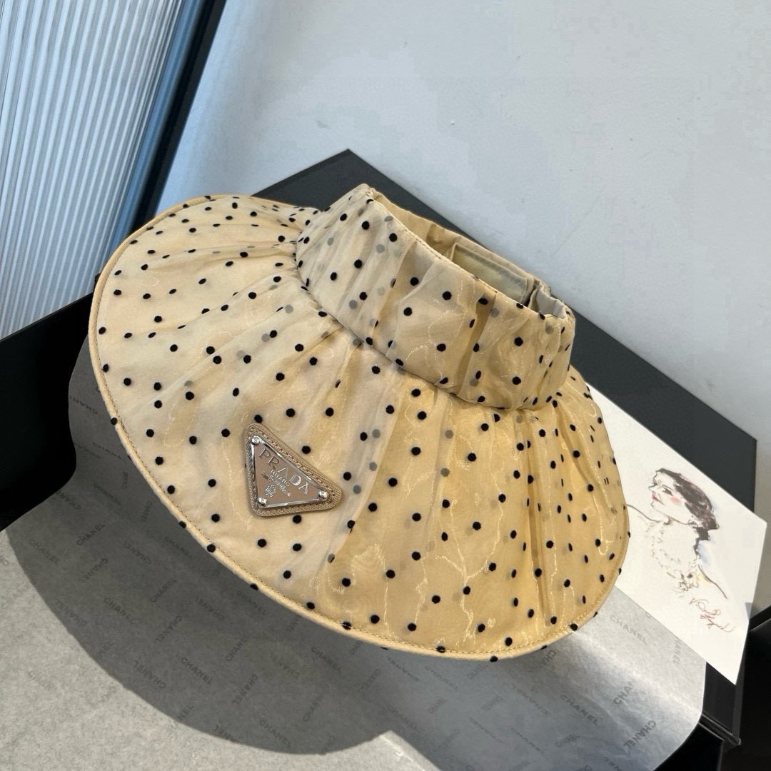 🆕

PRADA普拉达新款贝壳帽，空顶遮阳帽