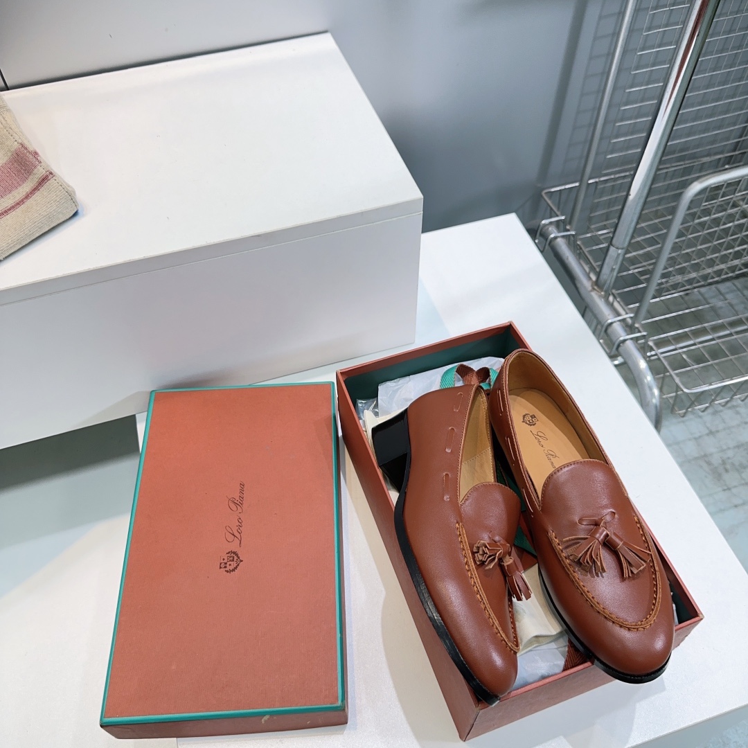 “High Quality Loro Piana Recreational Leather Shoes with Oxen Skin – Italy Import” - 图片 3