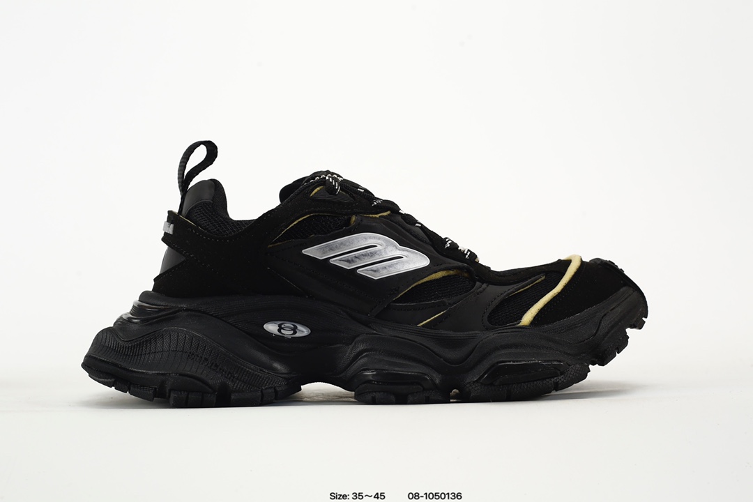 Balenciaga CARGO Sneaker 巴黎世家十一代圆头系带 舒适百搭低帮生活休闲鞋老爹鞋 全套原纸板楦头开发 最原汁原味的灵魂版型 全鞋荧光划线卡点 胶水把控整洁度追求极致完美 每一双都是工艺品 多重QC质检 超越公司货的品控标准 实实在在的免检产品 原盒原配 正确字体电绣 粗细、位置、大小正确 侧边TPU 透气孔匹配意产原版 正确分离大底 TPU软底 原版一致大底LOGO 立体感十足 原厂皮料水洗做旧 采购原厂网纱 这款超细纤维和网布工装运动鞋 做旧的厚网布鞋面 还有一种经典 Track 鞋款融合 New Balance 9060 中底之即视感 标志性 Sporty B Logo 置于鞋面中间 再加上明显提高的中底厚度 你也不用害怕与3XL难以分辨 货号:784341 W2MV1 1170 码数:如图 编码:08-1050136