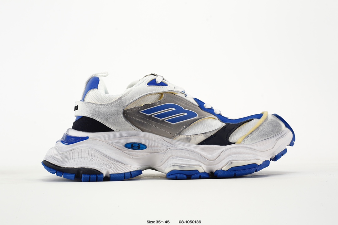 Balenciaga CARGO Sneaker 巴黎世家十一代圆头系带 舒适百搭低帮生活休闲鞋老爹鞋 全套原纸板楦头开发 最原汁原味的灵魂版型 全鞋荧光划线卡点 胶水把控整洁度追求极致完美 每一双都是工艺品 多重QC质检 超越公司货的品控标准 实实在在的免检产品 原盒原配 正确字体电绣 粗细、位置、大小正确 侧边TPU 透气孔匹配意产原版 正确分离大底 TPU软底 原版一致大底LOGO 立体感十足 原厂皮料水洗做旧 采购原厂网纱 这款超细纤维和网布工装运动鞋 做旧的厚网布鞋面 还有一种经典 Track 鞋款融合 New Balance 9060 中底之即视感 标志性 Sporty B Logo 置于鞋面中间 再加上明显提高的中底厚度 你也不用害怕与3XL难以分辨 货号:784341 W2MV1 1170 码数:如图 编码:08-1050136