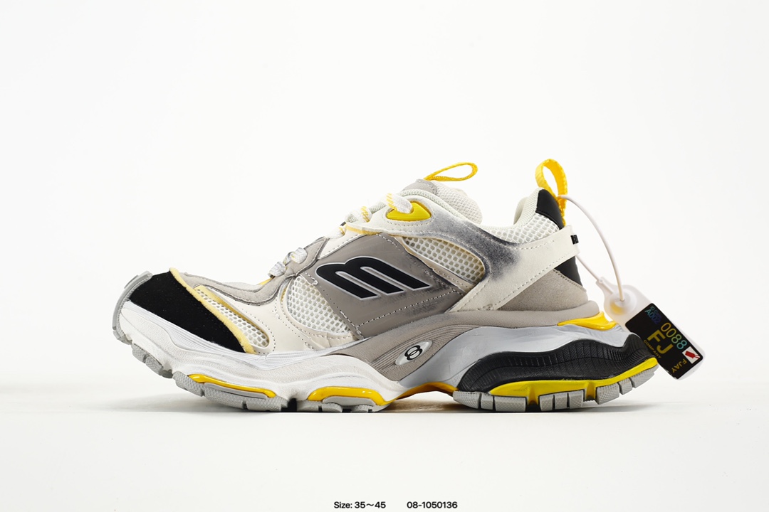 Balenciaga CARGO Sneaker 巴黎世家十一代圆头系带 舒适百搭低帮生活休闲鞋老爹鞋 全套原纸板楦头开发 最原汁原味的灵魂版型 全鞋荧光划线卡点 胶水把控整洁度追求极致完美 每一双都是工艺品 多重QC质检 超越公司货的品控标准 实实在在的免检产品 原盒原配 正确字体电绣 粗细、位置、大小正确 侧边TPU 透气孔匹配意产原版 正确分离大底 TPU软底 原版一致大底LOGO 立体感十足 原厂皮料水洗做旧 采购原厂网纱 这款超细纤维和网布工装运动鞋 做旧的厚网布鞋面 还有一种经典 Track 鞋款融合 New Balance 9060 中底之即视感 标志性 Sporty B Logo 置于鞋面中间 再加上明显提高的中底厚度 你也不用害怕与3XL难以分辨 货号:784341 W2MV1 1170 码数:如图 编码:08-1050136