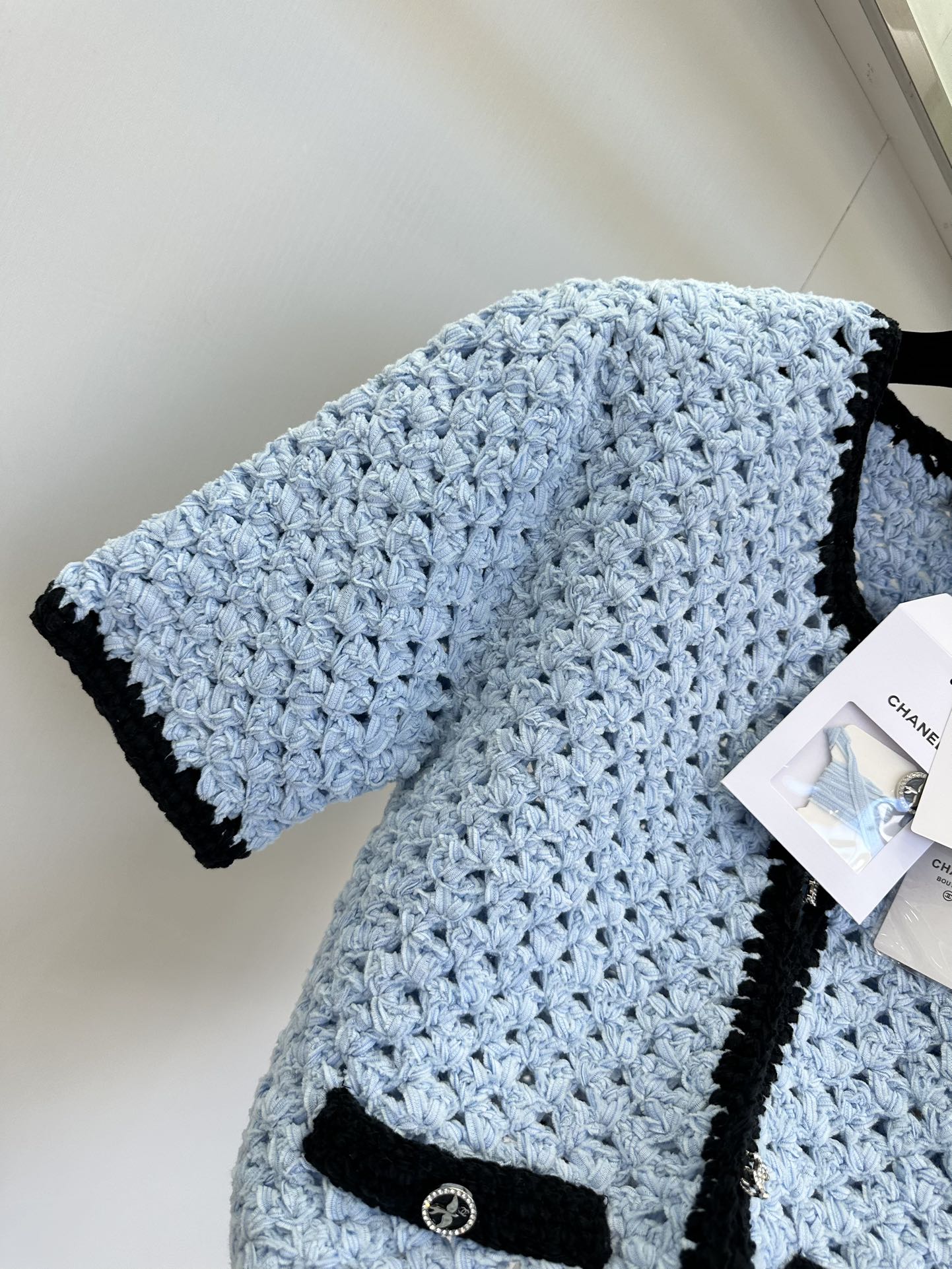 Chanel Inspired Handmade Crochet Knit Skirt and Cardigan Set 7 i1754795477 4491 5