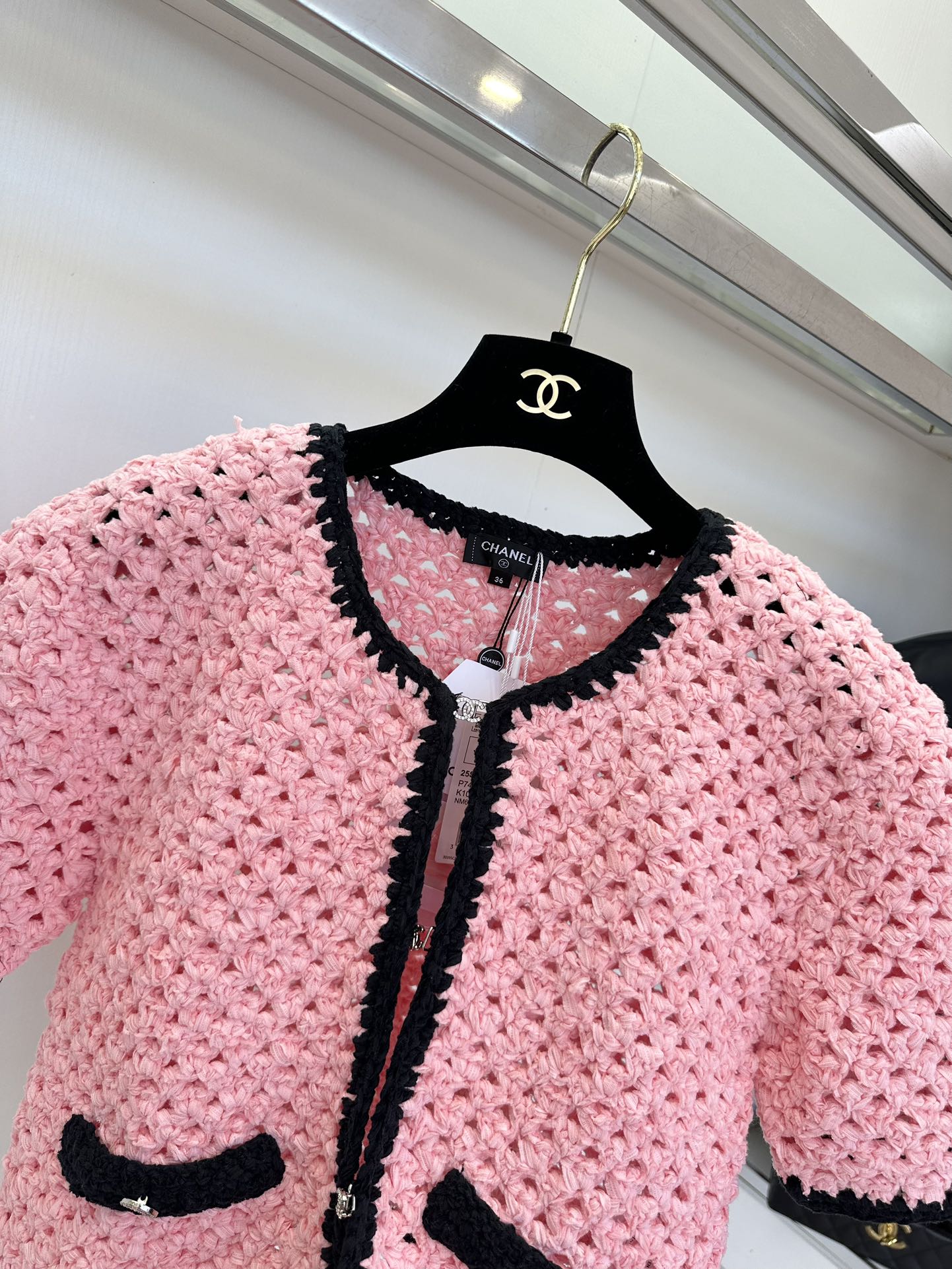 Chanel Inspired Handmade Crochet Knit Skirt & Cardigan Set - Elegant Floral Design 6 i1754795625 4977 4