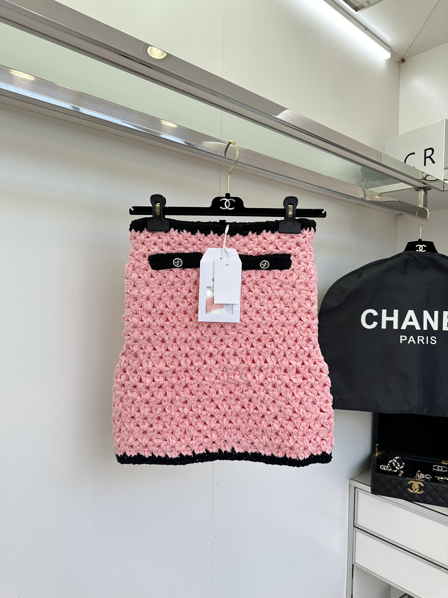 Chanel Inspired Handmade Crochet Knit Skirt & Cardigan Set - Elegant Floral Design 8 i1754795625 6246 6