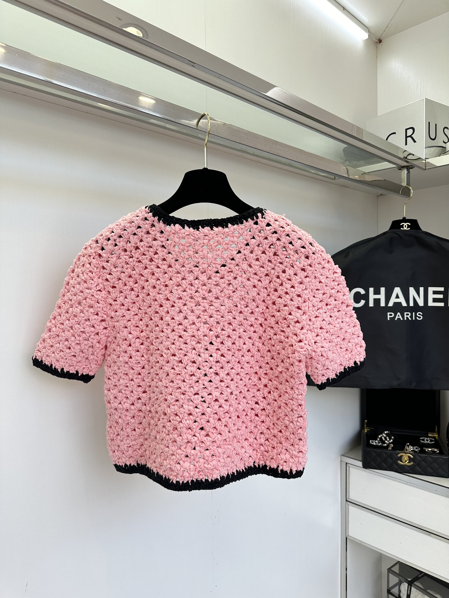 Chanel Inspired Handmade Crochet Knit Skirt & Cardigan Set - Elegant Floral Design 4 i1754795625 6695 2
