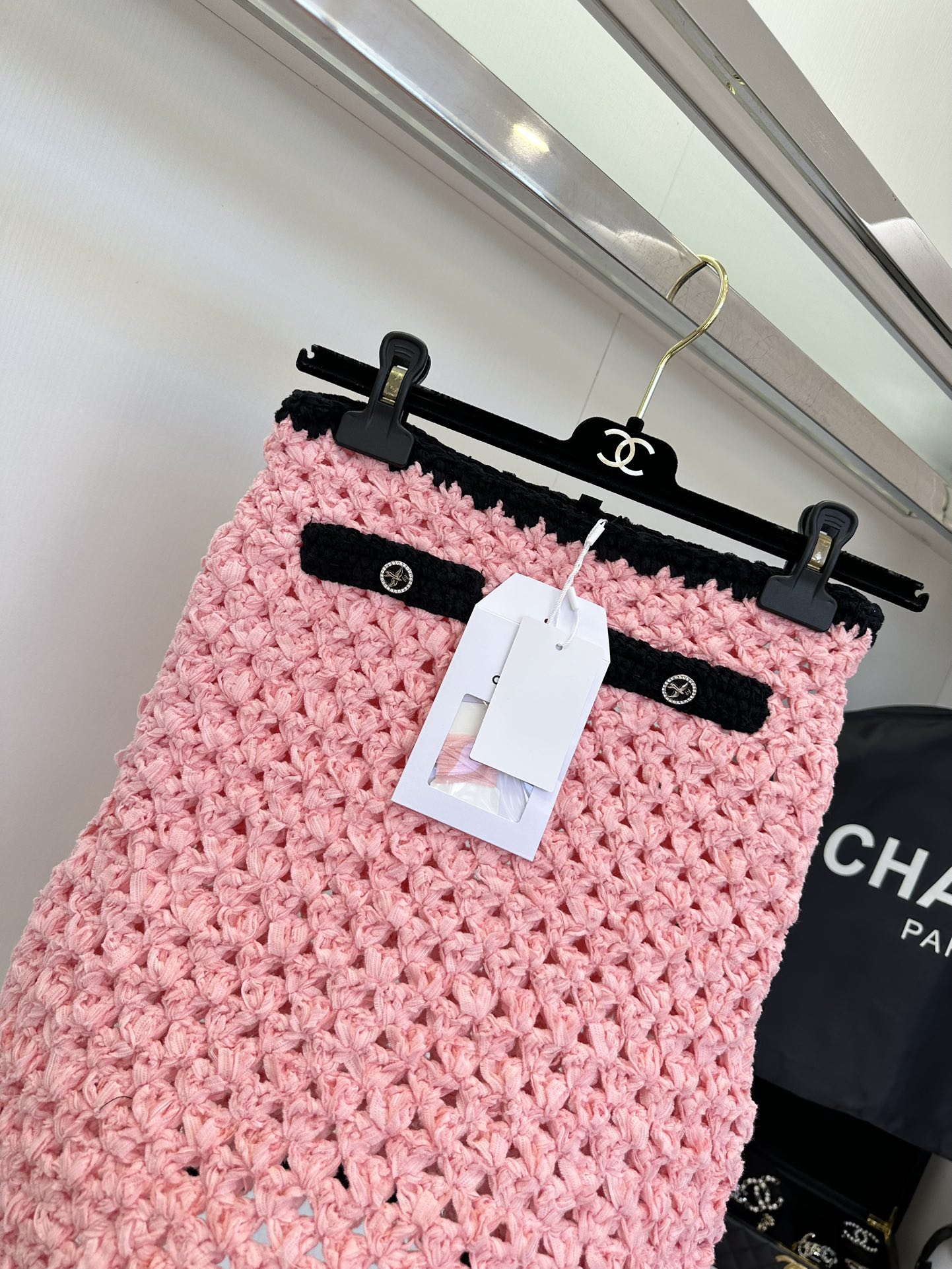 Chanel Inspired Handmade Crochet Knit Skirt & Cardigan Set - Elegant Floral Design 9 i1754795625 9095 7