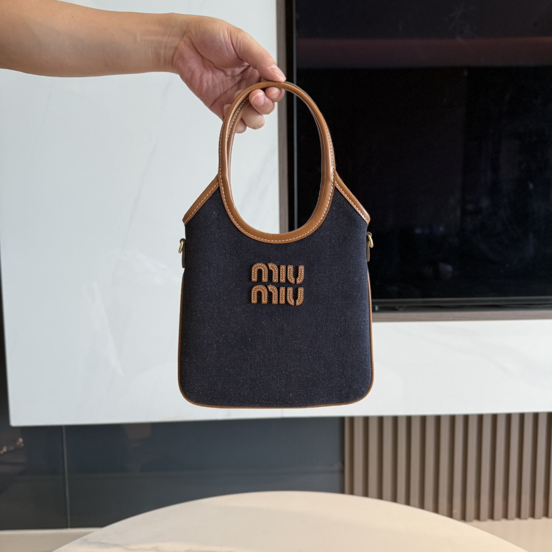 P470 miumi* mini tote bag, new size, small and cute, highly adaptable, stylish, chic and versatile, exquisite details, …