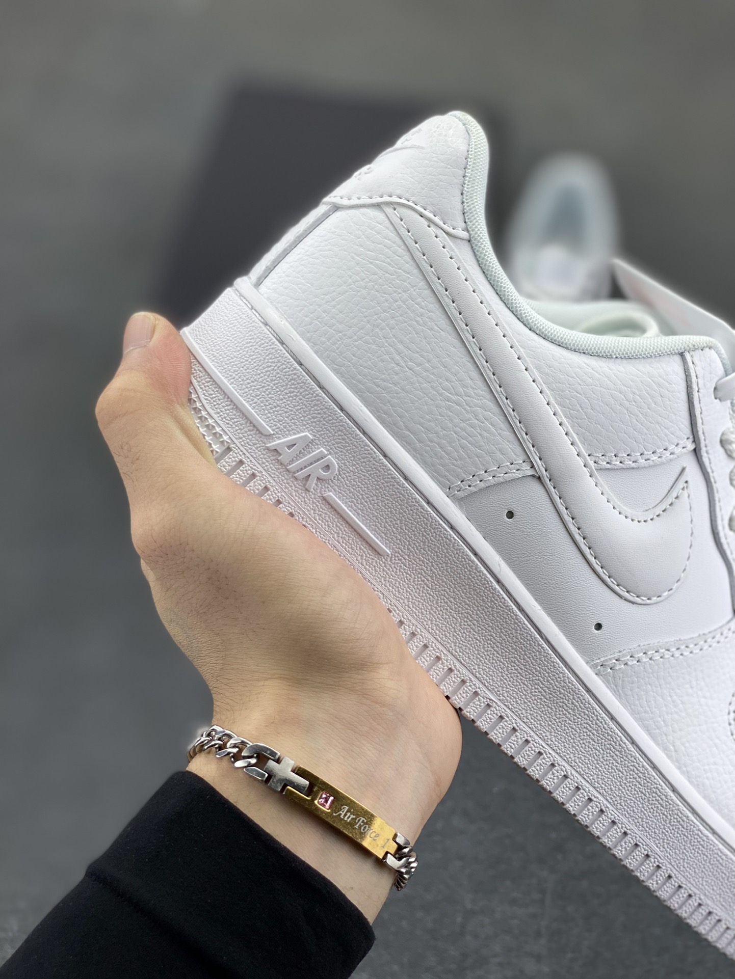 图片[6]-Nk Air Force 1\’07 Low 白荔枝纹 空军一号低帮休闲板鞋 原楦头原纸板 打造纯正空军版型#专注外贸渠道 全掌内置蜂窝气垫 #原盒配件 原厂中底钢印、拉帮完美 货号：HF2014-100 尺码：36 36.5 37.5 38 38.5 39 40 40.5 41 42 42.5 43 44 44.5 45-选品中心