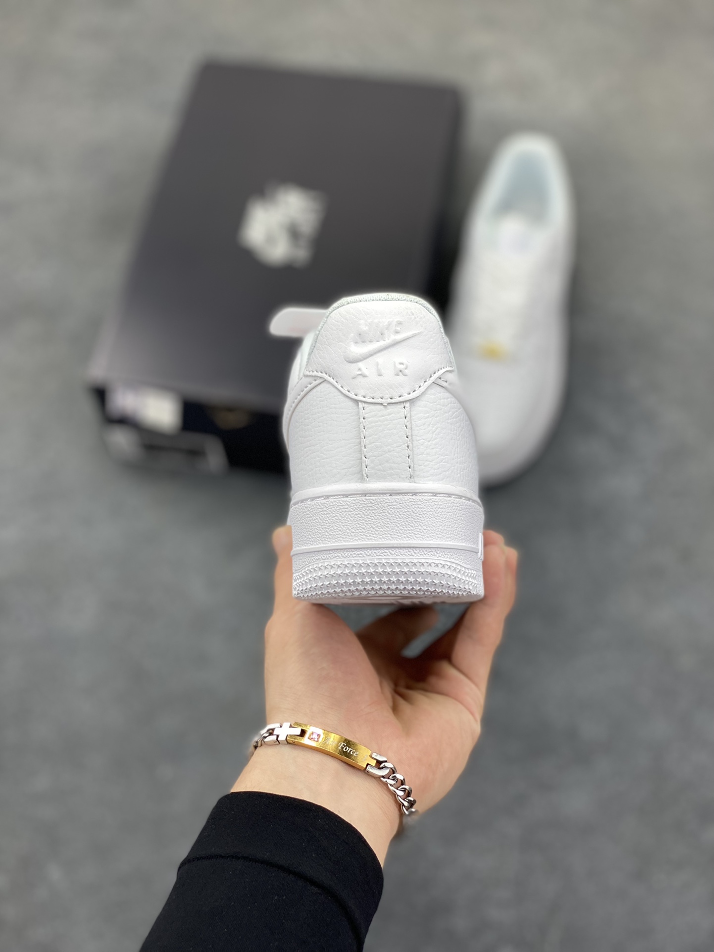 图片[4]-Nk Air Force 1\’07 Low 白荔枝纹 空军一号低帮休闲板鞋 原楦头原纸板 打造纯正空军版型#专注外贸渠道 全掌内置蜂窝气垫 #原盒配件 原厂中底钢印、拉帮完美 货号：HF2014-100 尺码：36 36.5 37.5 38 38.5 39 40 40.5 41 42 42.5 43 44 44.5 45-选品中心