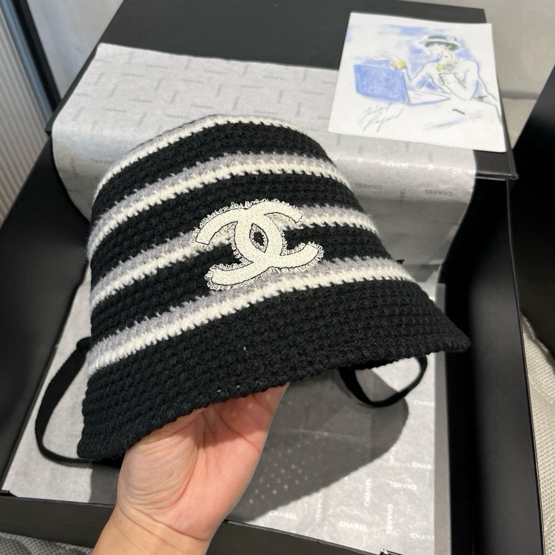 🆕

香奈儿新款针织渔夫帽，头围57cm
