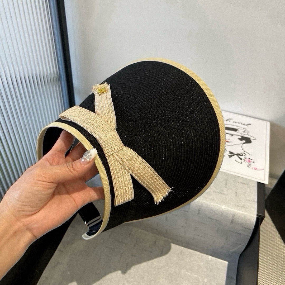 🆕

Chanel香奈儿空顶遮阳帽，PP草面料，可调节