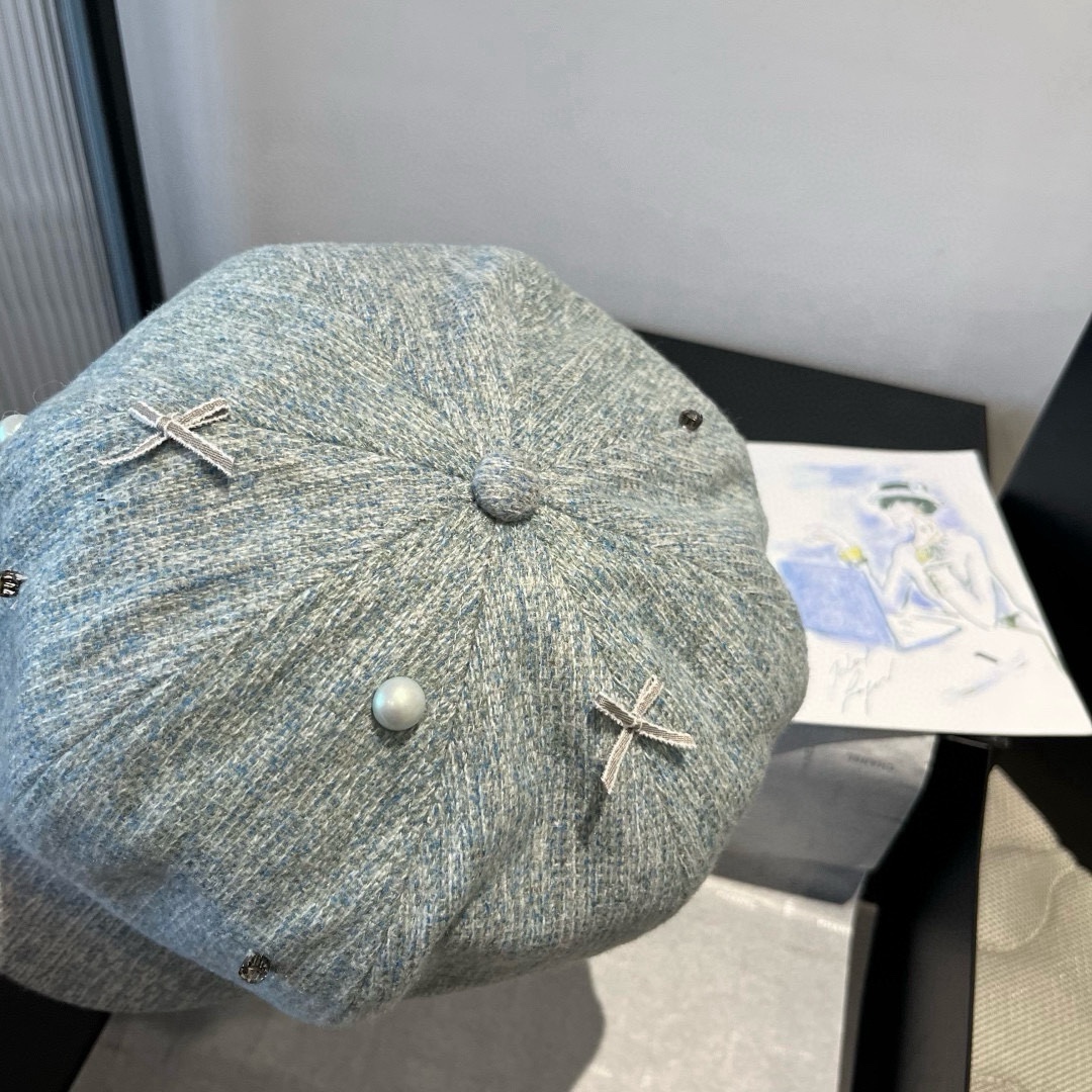 🆕

香奈儿新款鸭舌军帽，高级定制，头围57cm