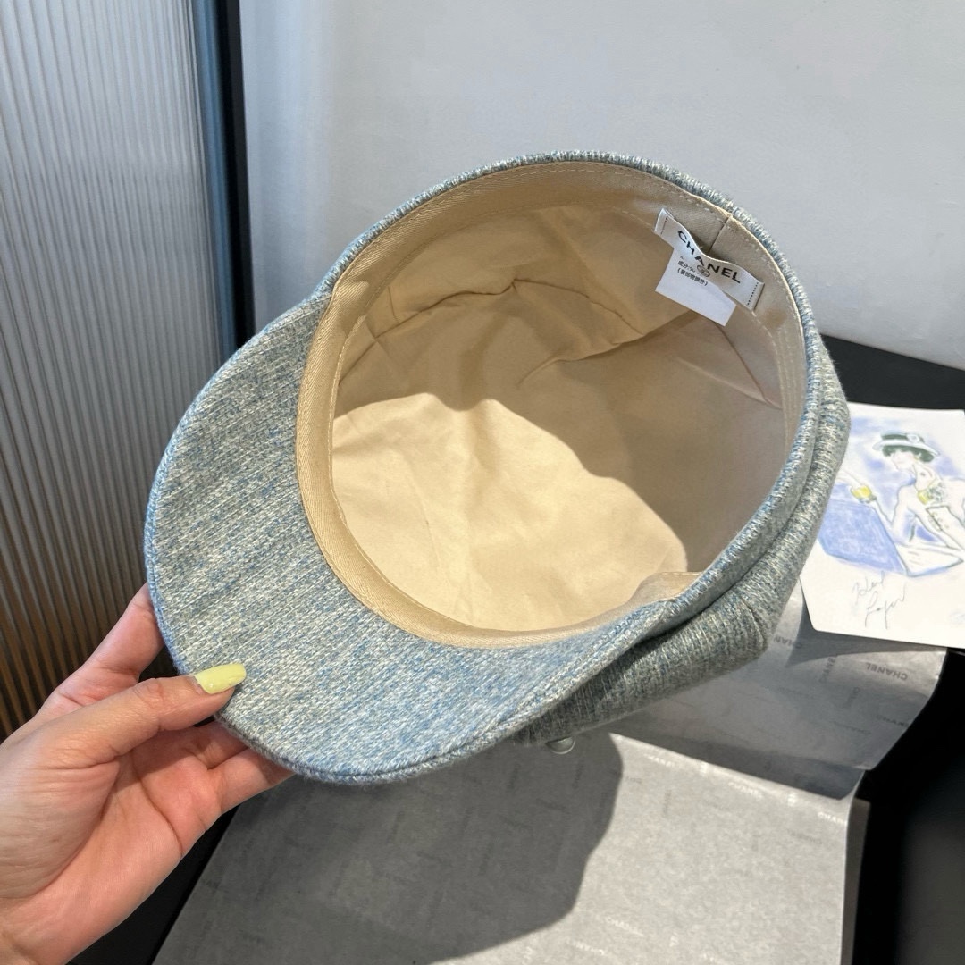🆕

香奈儿新款鸭舌军帽，高级定制，头围57cm