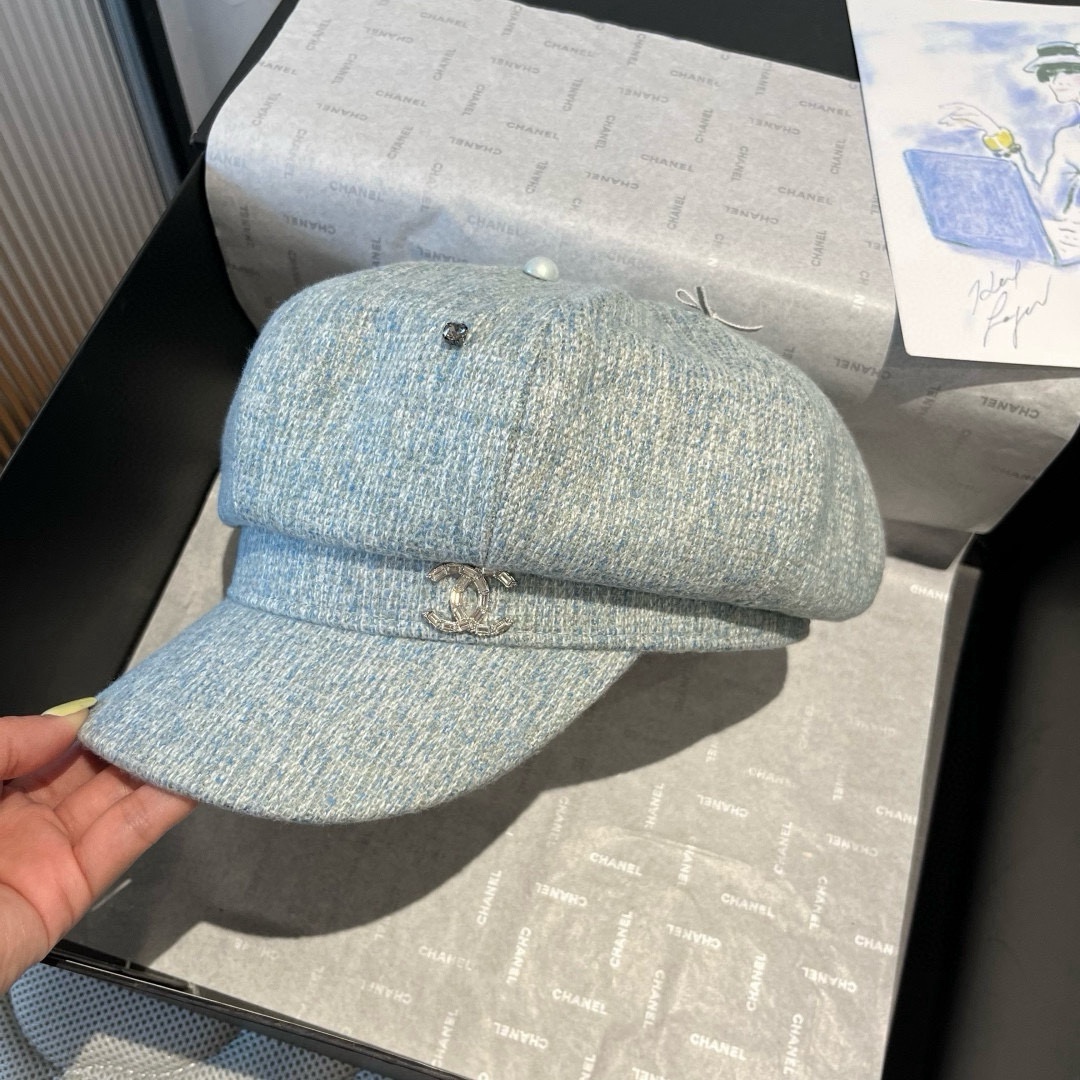 🆕

香奈儿新款鸭舌军帽，高级定制，头围57cm