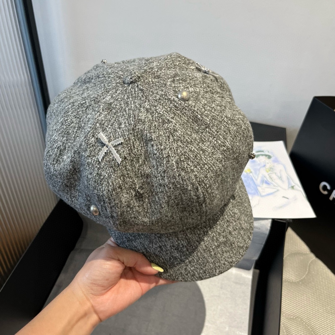 🆕

香奈儿新款鸭舌军帽，高级定制，头围57cm