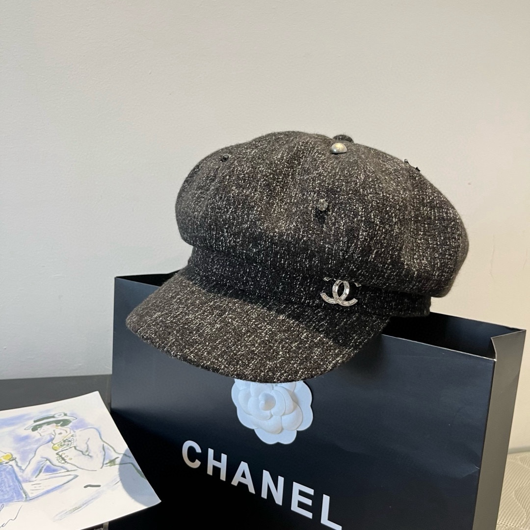 🆕

香奈儿新款鸭舌军帽，高级定制，头围57cm