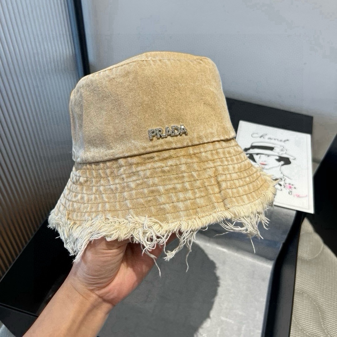 🆕

普拉达新款牛仔渔夫帽，头围57cm