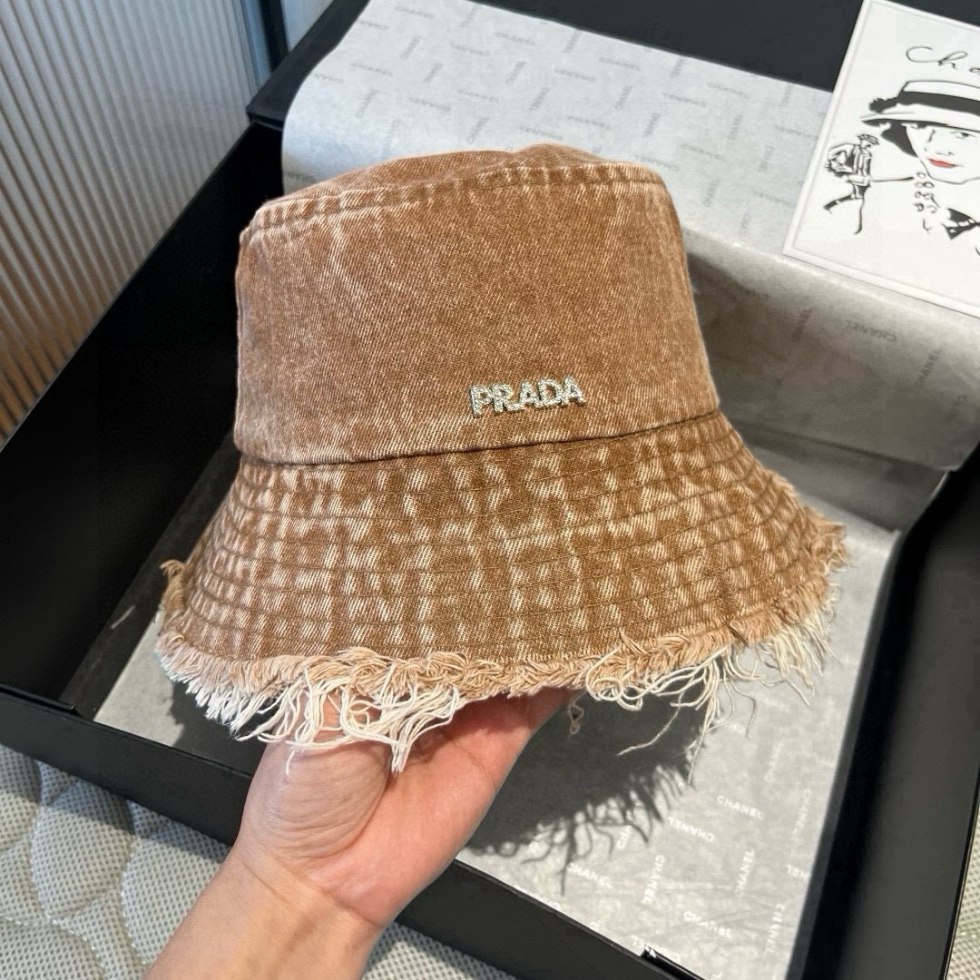 🆕

普拉达新款牛仔渔夫帽，头围57cm