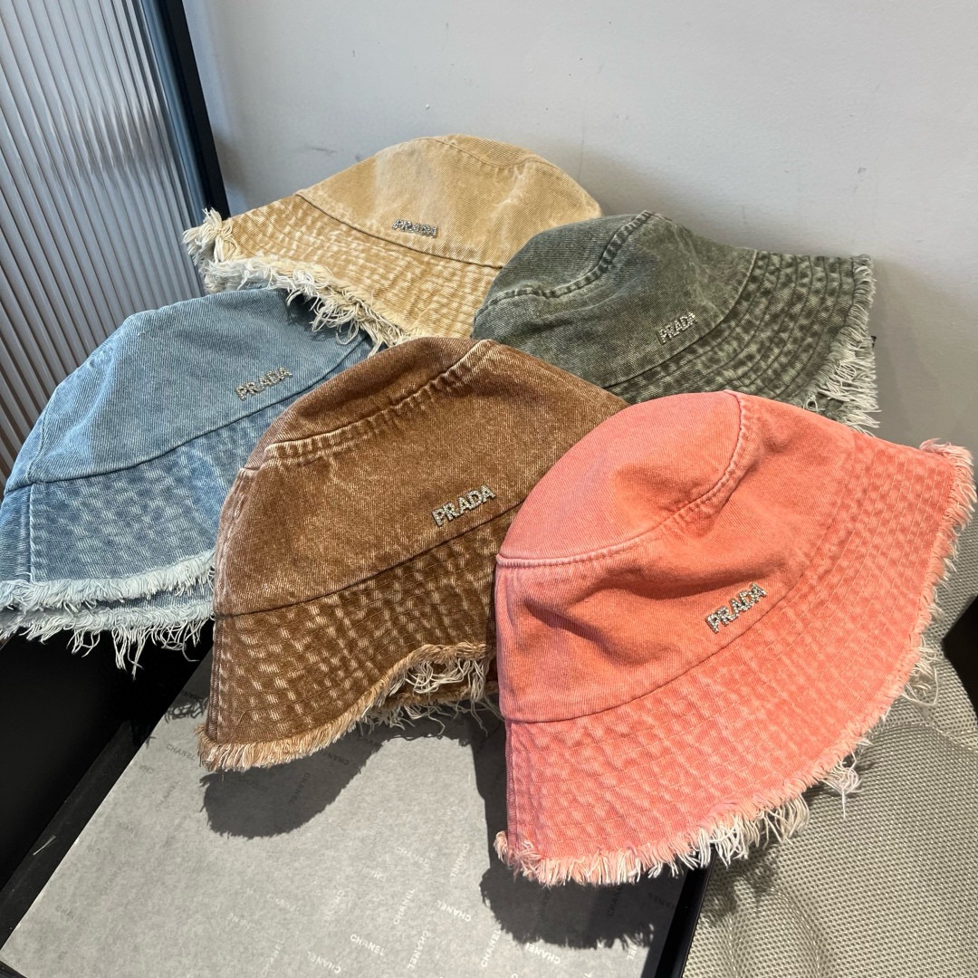 🆕

普拉达新款牛仔渔夫帽，头围57cm