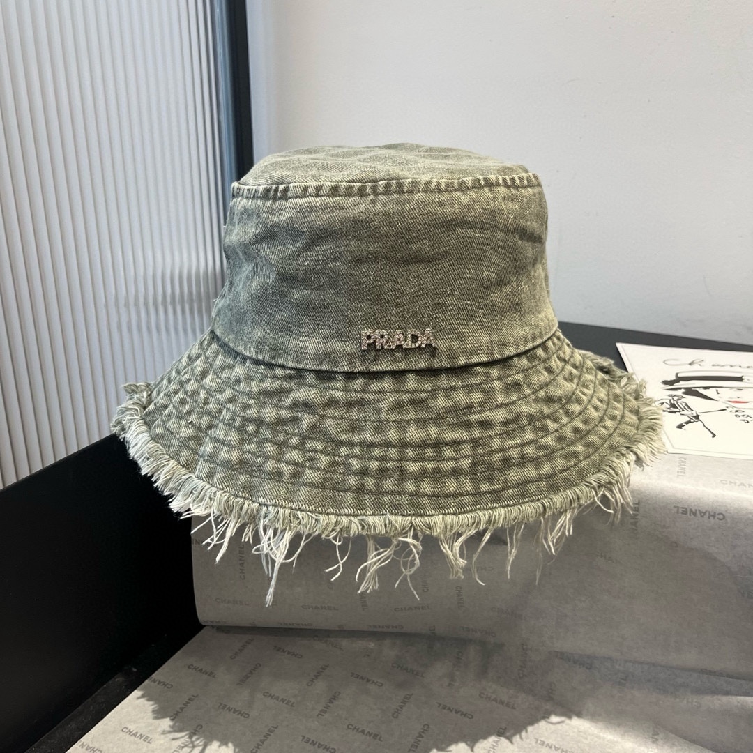 🆕

普拉达新款牛仔渔夫帽，头围57cm
