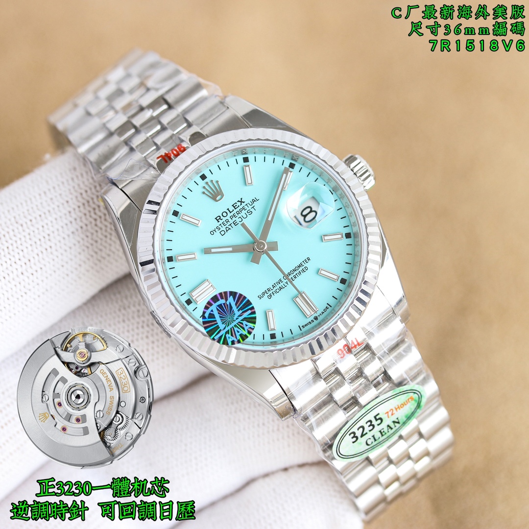 NO:340145,Unified Clean Factory New 36mm Tiffany Blue Model Log Model Arrival Latest Overseas Limited Edition The new latest v3 version is 