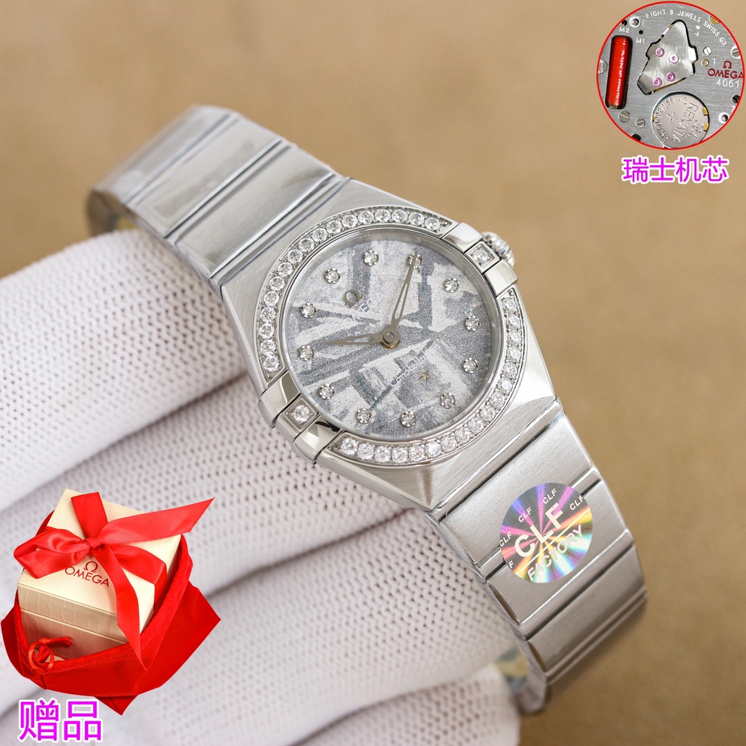 “Omega Constellation 28mm White Gold Watch Review: Swiss Precision and Elegance” - 图片 4