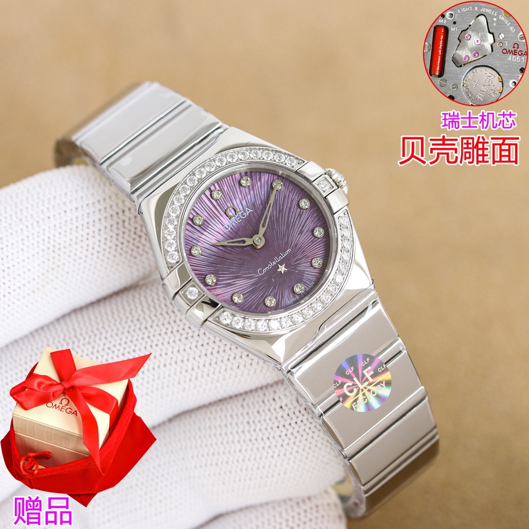 “Omega Constellation 28mm White Gold Watch Review: Swiss Precision and Elegance” - 图片 5