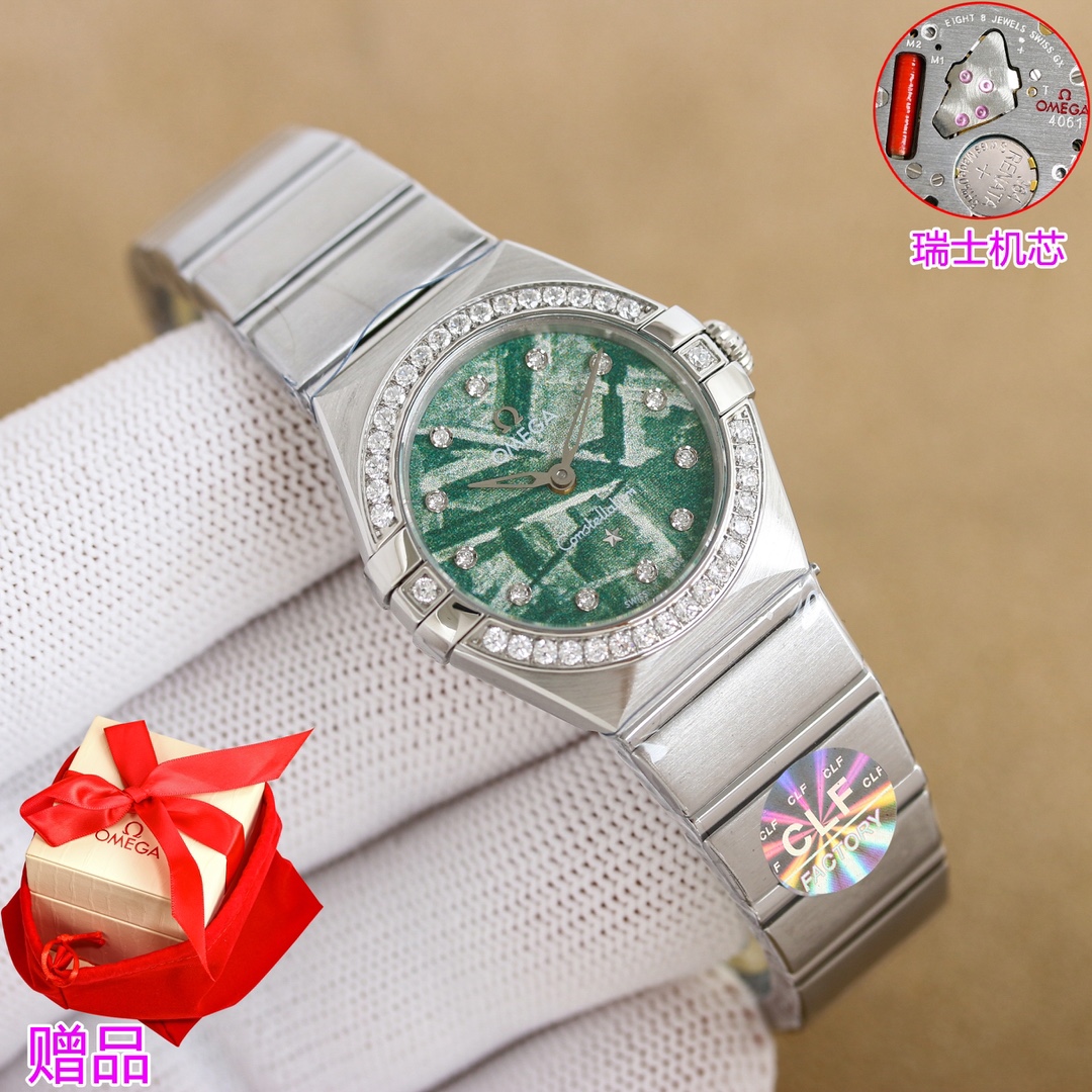 “Omega Constellation 28mm White Gold Watch Review: Swiss Precision and Elegance” - 图片 6