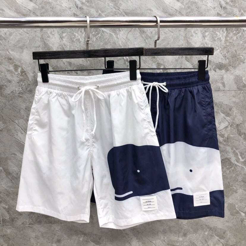 Title: P504 THOM BROWNE TB Whale Beach Shorts Summary Summary: Thom Browne Tom Brown TB Whale Beach shorts in white and blue colors, with code 1-4. Report - 图片 9