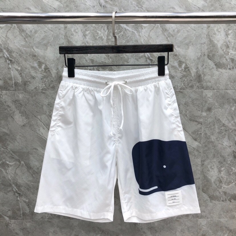 Title: P504 THOM BROWNE TB Whale Beach Shorts Summary Summary: Thom Browne Tom Brown TB Whale Beach shorts in white and blue colors, with code 1-4. Report - 图片 1