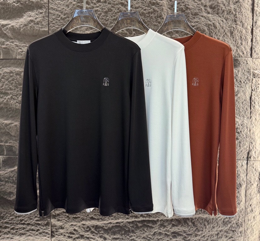 “2025 Brunello Cucinelli Men’s Cotton T-shirts: Luxurious, Low-key, Fine Tailoring, Autumn/Winter Fashion Styles” - 图片 2