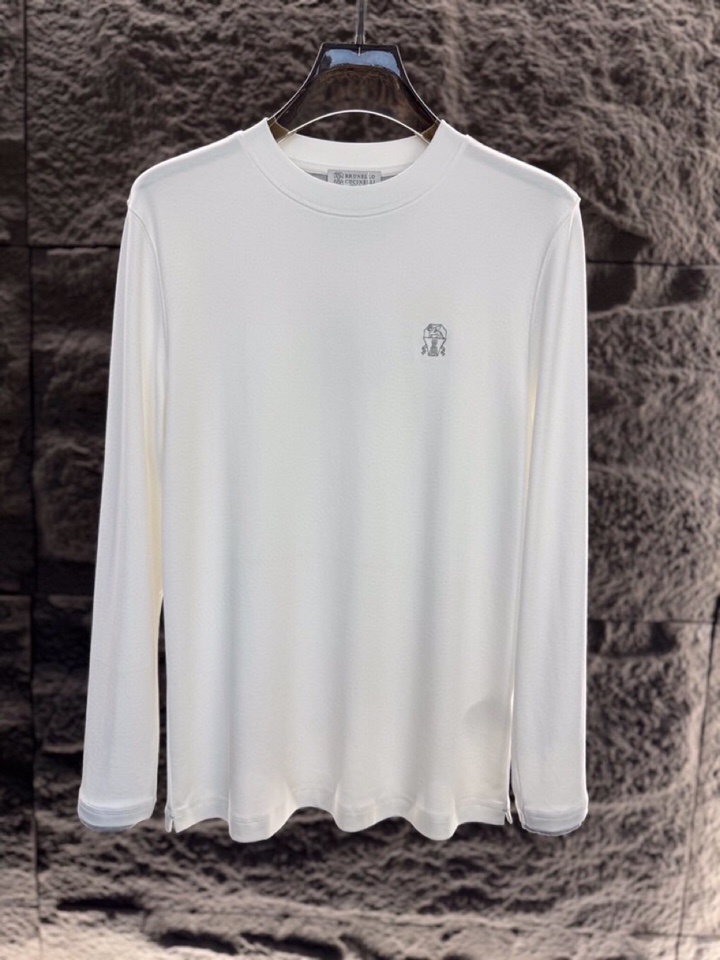 “2025 Men’s Cotton T-shirts by Brunello Cucinelli: Luxurious, Low-Key, and Fashionable Styles for Autumn and Winter” - 图片 1