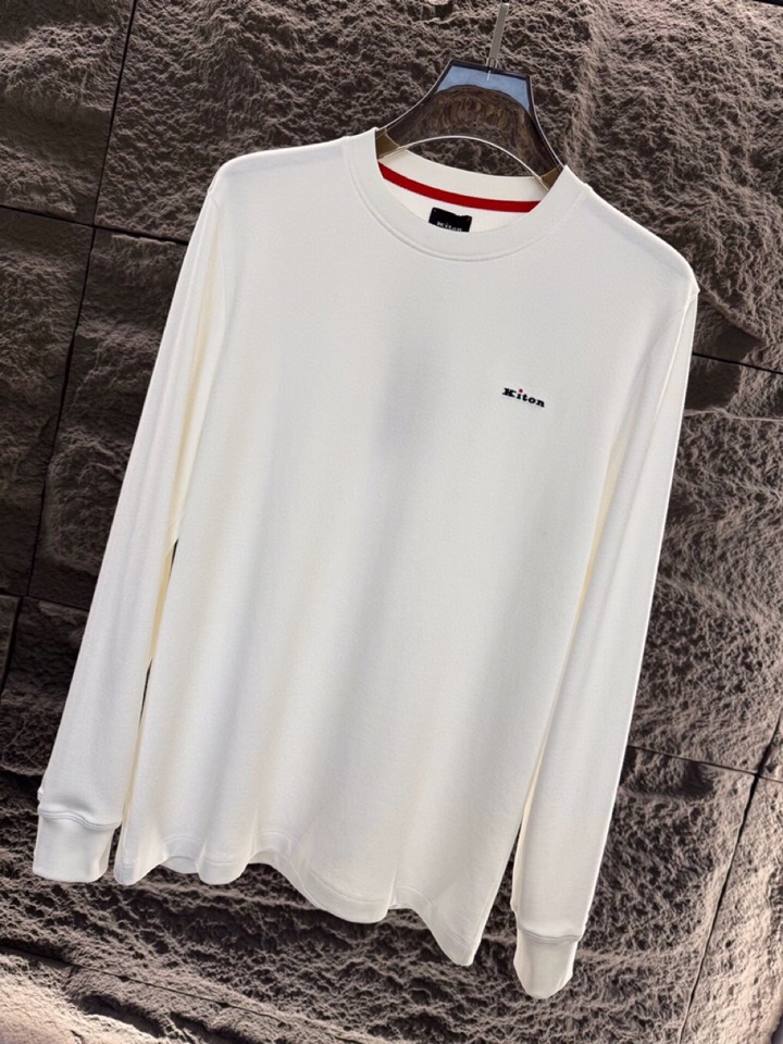 Title: Kiton Chilton 2025s Men’s Cotton T-Shirts Fall/Winter Collection Summary: Luxurious, classic cotton t-shirts in various sizes and colors for a stylish and elegant look - 图片 7